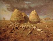 Jean Francois Millet Spring,haymow oil painting artist